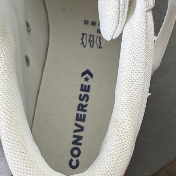 Converse Classic All Star White High-Tops with Red Accents, Men’s Size 12, NEW - Picture 9 of 13